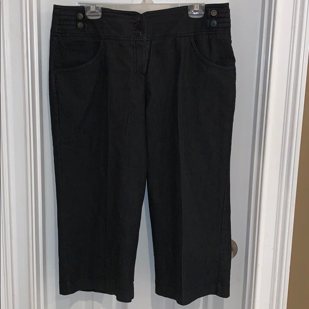 Ladies New Directions Black Denim Pants 16 EUC